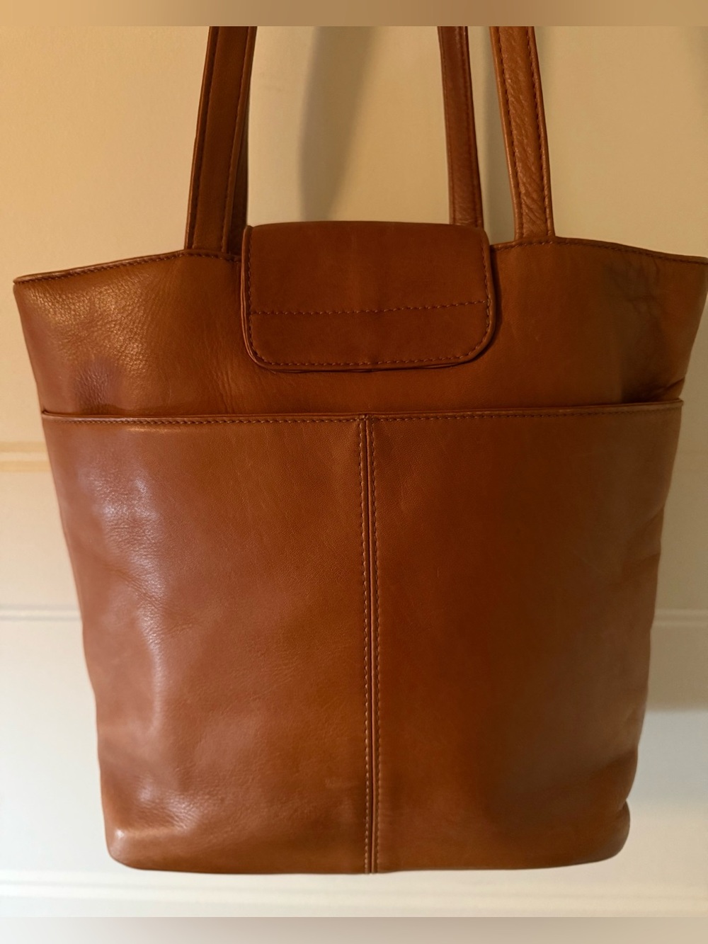 Classic “J. Jill” Leather Tote Bag - Tan - Picture 3 of 4